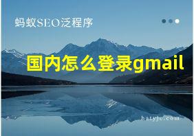 国内怎么登录gmail