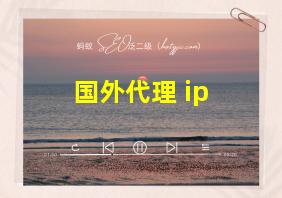 国外代理 ip