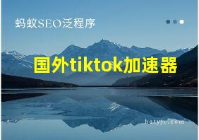 国外tiktok加速器