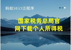 国家税务总局官网下载个人所得税