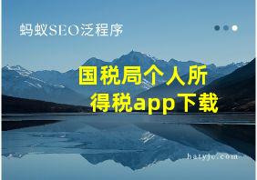 国税局个人所得税app下载