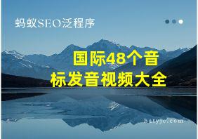 国际48个音标发音视频大全