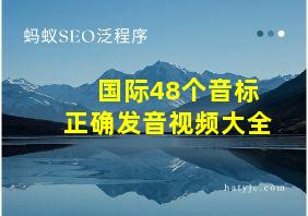 国际48个音标正确发音视频大全