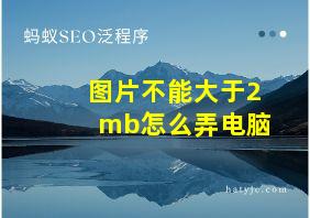 图片不能大于2mb怎么弄电脑