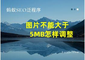 图片不能大于5MB怎样调整