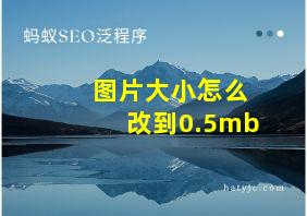 图片大小怎么改到0.5mb