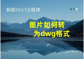 图片如何转为dwg格式