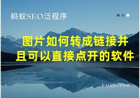 图片如何转成链接并且可以直接点开的软件