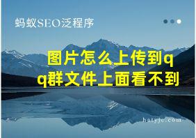 图片怎么上传到qq群文件上面看不到