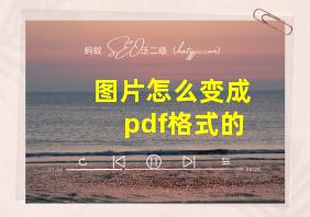 图片怎么变成pdf格式的