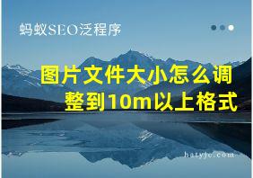 图片文件大小怎么调整到10m以上格式