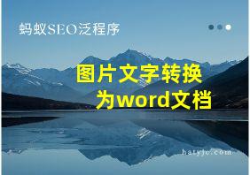 图片文字转换为word文档