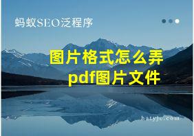 图片格式怎么弄pdf图片文件