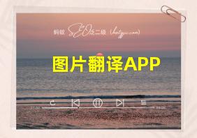 图片翻译APP