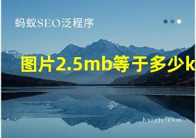 图片2.5mb等于多少kb