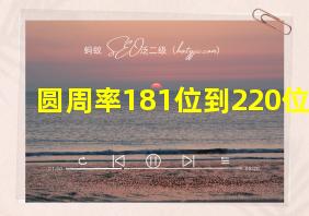 圆周率181位到220位