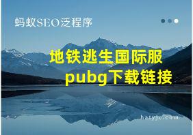 地铁逃生国际服pubg下载链接