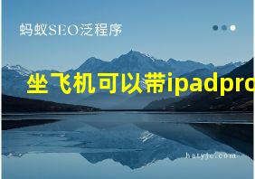 坐飞机可以带ipadpro