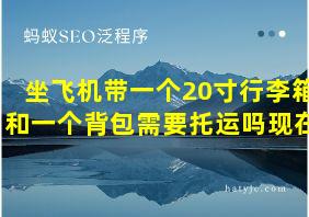 坐飞机带一个20寸行李箱和一个背包需要托运吗现在