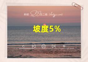 坡度5%