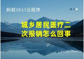 城乡居民医疗二次报销怎么回事