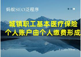 城镇职工基本医疗保险个人账户由个人缴费形成