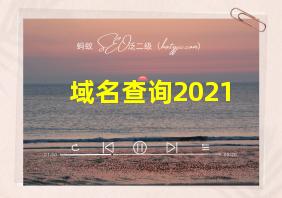 域名查询2021