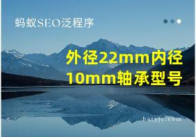 外径22mm内径10mm轴承型号