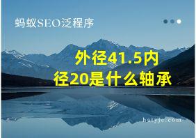 外径41.5内径20是什么轴承