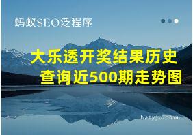 大乐透开奖结果历史查询近500期走势图