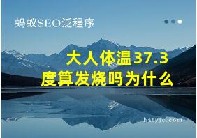 大人体温37.3度算发烧吗为什么