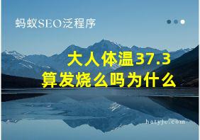 大人体温37.3算发烧么吗为什么