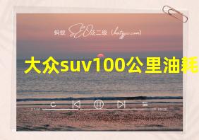 大众suv100公里油耗