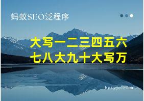 大写一二三四五六七八大九十大写万