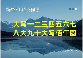 大写一二三四五六七八大九十大写佰仟圆