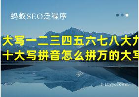 大写一二三四五六七八大九十大写拼音怎么拼万的大写