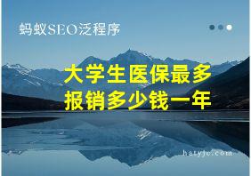 大学生医保最多报销多少钱一年