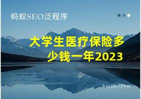 大学生医疗保险多少钱一年2023