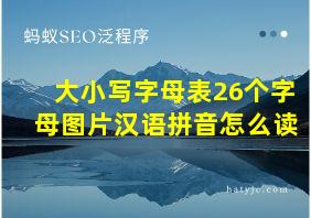 大小写字母表26个字母图片汉语拼音怎么读