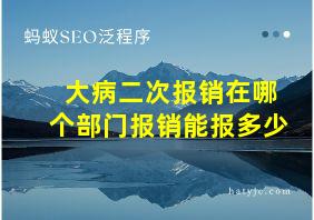 大病二次报销在哪个部门报销能报多少