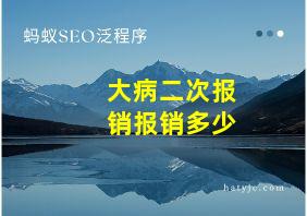 大病二次报销报销多少