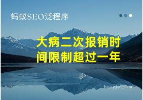 大病二次报销时间限制超过一年