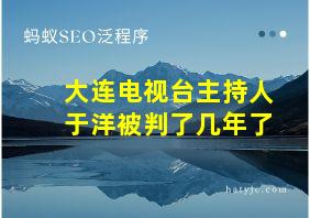 大连电视台主持人于洋被判了几年了