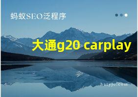 大通g20 carplay