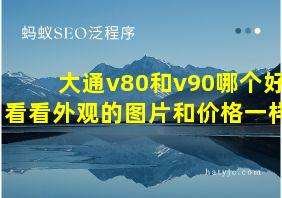 大通v80和v90哪个好看看外观的图片和价格一样