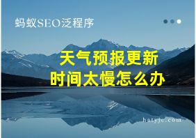 天气预报更新时间太慢怎么办