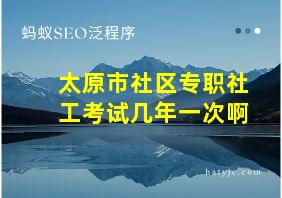 太原市社区专职社工考试几年一次啊