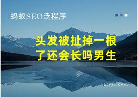 头发被扯掉一根了还会长吗男生