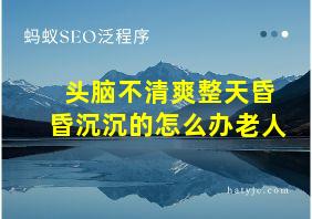 头脑不清爽整天昏昏沉沉的怎么办老人