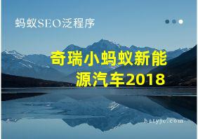 奇瑞小蚂蚁新能源汽车2018